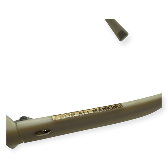 7 FOR ALL MANKIND Echo Sunglasses Square White/Ivory Frame Brown Lenses 143mm - Picture 4 of 10